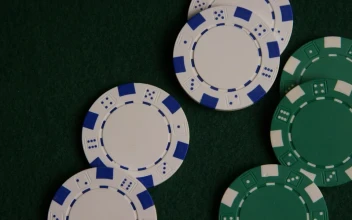 Stock Video Green And White Poker Chips For PC