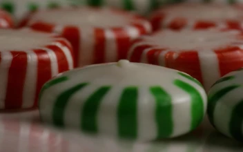 Stock Video Green And Red Candies Slowly Rotating For PC