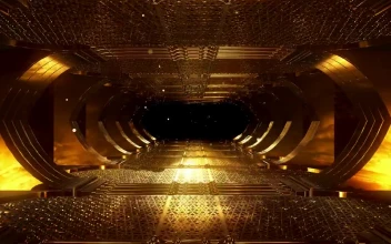Stock Video Golden Tunnel With Religious Concept For PC