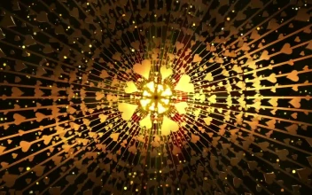 Stock Video Golden Poker Heart Figures Rotating In Circles For PC