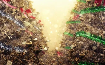 Stock Video Golden Christmas Trees D Render For PC