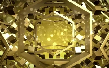 Stock Video Golden Abstract Frames And Shapes Title Video For PC