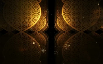 Stock Video Gold Ramadan Kareem Pattern Forms Title Video For PC