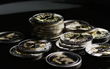 Stock Video Gold And Silver Stack Of Coins For PC