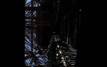 Stock Video Going Up The Eiffel Tower In The Elevator For PC