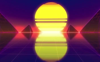 Stock Video Going Toward The Sun On A Cyberpunk World For PC