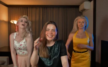 Stock Video Girls Dancing Happily In A Room For PC