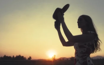 Stock Video Girl With Mexican Style On A Ranch At Sunset For PC