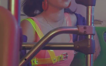 Stock Video Girl Vaguely Dancing Sitting On A Bus For PC