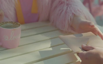 Stock Video Girl Receiving A Valentines Day Card For PC