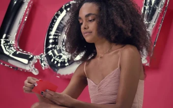 Stock Video Girl Opening A Letter Excited And Captivated On Valentines Day For PC