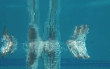 Stock Video Girl Jumps Into The Pool Seen From Underwater For PC
