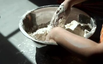 Stock Video Girl Hands Preparing The Dough For PC