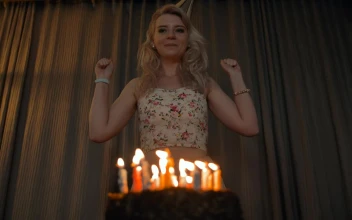 Stock Video Girl Blowing Out Birthday Candles For PC