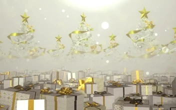 Stock Video Gifts With Golden Bows In A Christmas Atmosphere For PC