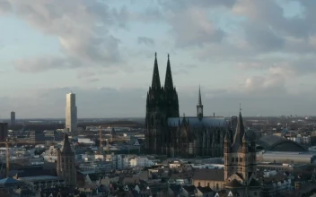 Stock Video German City Where A Cathedral Stands Out For PC
