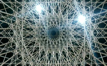 Stock Video Geometric Figures Of Metal Networks For PC
