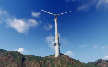 Stock Video Generator Mill Running On A Mountain Range For PC