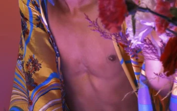 Stock Video Gay Boy In Makeup Appreciating A Flower Arrangement For PC