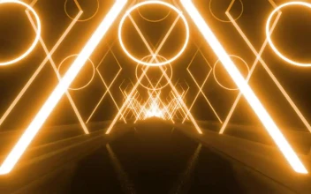 Stock Video Futuristic Passageway Between Many Crossed Lines For PC