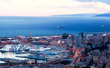 Stock Video From Day To Night In Genova Cityscape For PC
