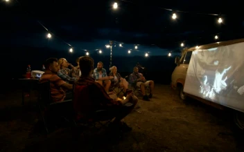 Stock Video Friends Watching A Movie At The Camp For PC