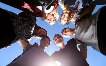 Stock Video Friends Smiling At The Camera For PC
