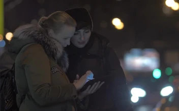 Stock Video Friends Looking For Directions For PC