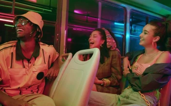 Stock Video Friends Laughing On A Bus For PC