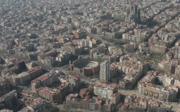 Stock Video La Monumental In Barcelona City Animated Wallpaper