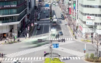 Stock Video Kyoto Busy Street With Crosswalks Time Lapse Animated Wallpaper