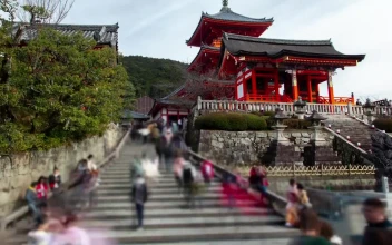 Stock Video Kyoto Buddhist Temple And Tourism Animated Wallpaper