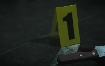Stock Video Knife Covered In Blood At A Crime Scene Animated Wallpaper