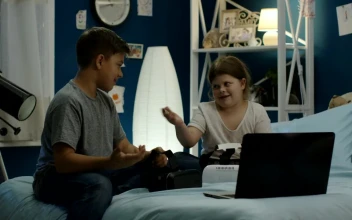 Stock Video Kids Playing With Vr Technology In The Bedroom Animated Wallpaper