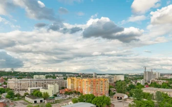 Stock Video Kharkiv City View From A High Point Animated Wallpaper