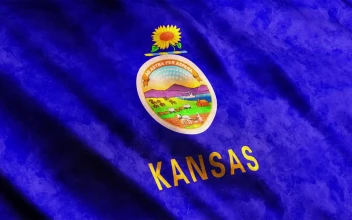 Stock Video Kansas State Flag Waving In The Wind Animated Wallpaper