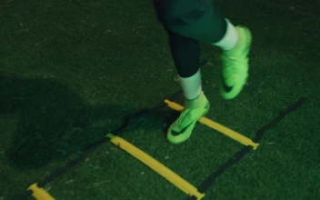 Stock Video Jumps Of A Football Player In A Training Animated Wallpaper