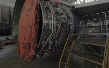 Stock Video Jet Engine Open And Under Repair Animated Wallpaper