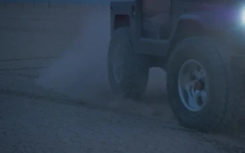 Stock Video Jeep Truck Skidding On The Ground At Night Animated Wallpaper
