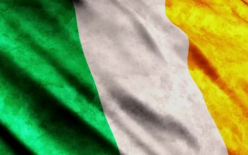 Stock Video Ireland D Render Flag While Waving Slowly Animated Wallpaper