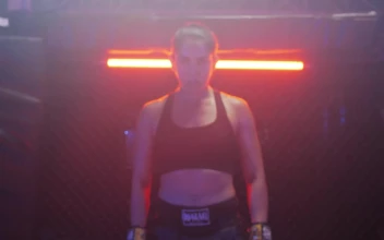 Stock Video Intimidating Face Of A Martial Arts Fighter Animated Wallpaper