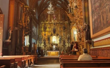 Stock Video Interior Of A Baroque Church With Statues And Gilt Details Animated Wallpaper
