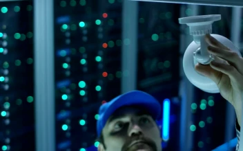 Stock Video Installing A Security Camera In Data Center Animated Wallpaper