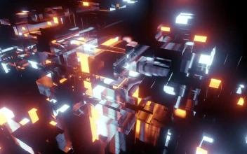Stock Video Information Blocks Virtual World Concept Animated Wallpaper