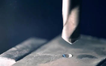 Stock Video Industrial Metal Drilling Machine Animated Wallpaper