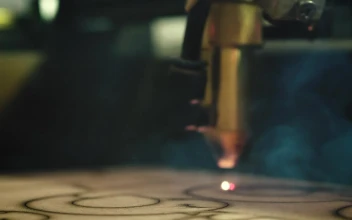 Stock Video Industrial Laser Cutter Animated Wallpaper