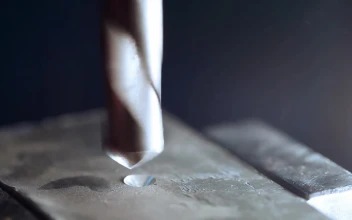 Stock Video Industrial Drill Drilling Metal Animated Wallpaper