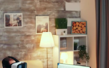 Stock Video Industrial Designer Working With Vr Glasses Animated Wallpaper
