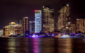 Stock Video Illuminated Chinese Boats In Shanghai Harbor Animated Wallpaper