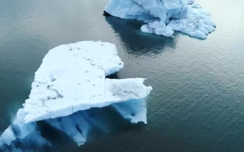 Stock Video Icebergs Floating In The Ocean Animated Wallpaper